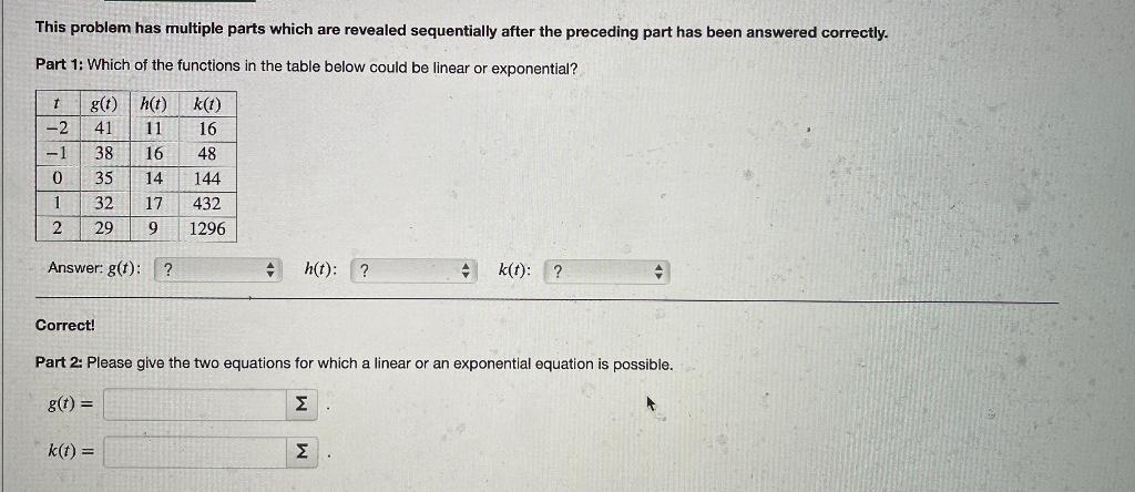 Solved This problem has multiple parts which are revealed | Chegg.com