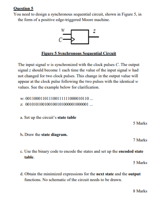 Solved Question 5 You Need To Design A Synchronous | Chegg.com