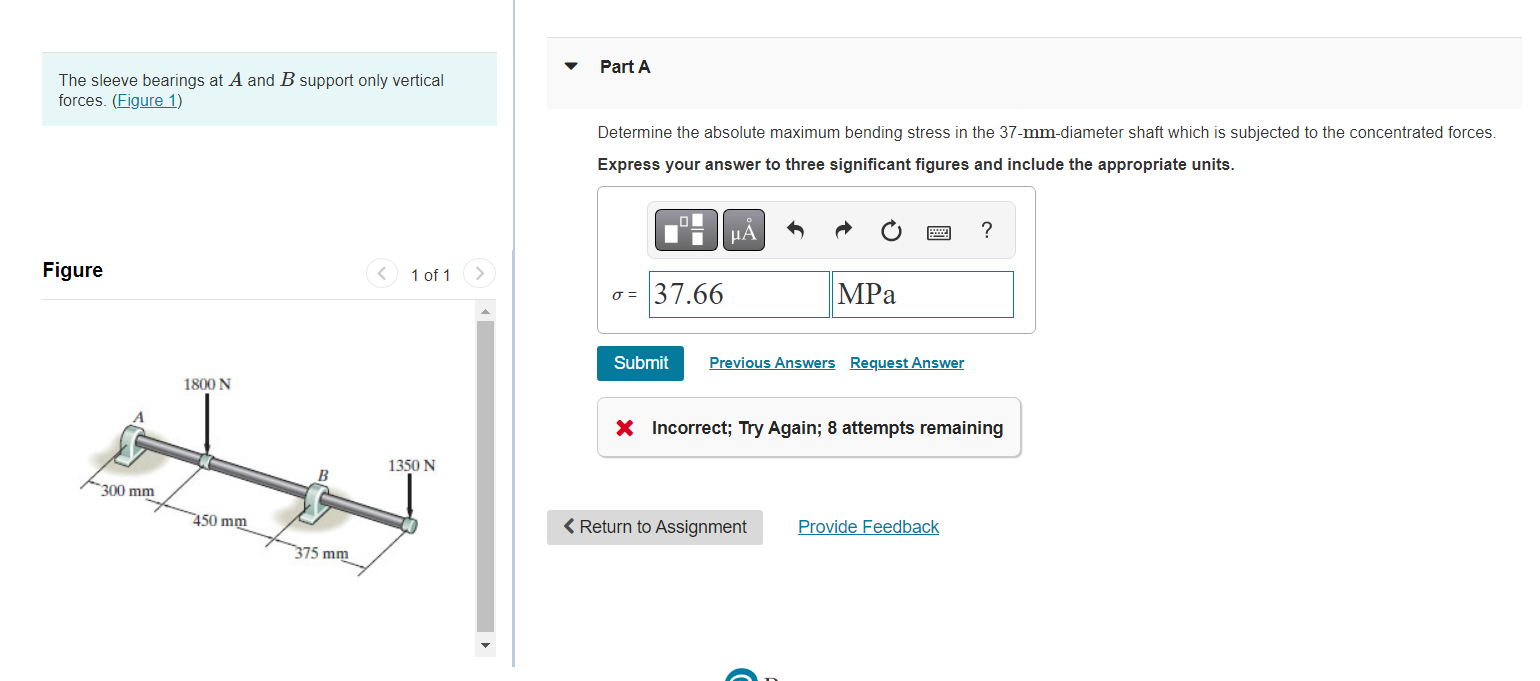 Solved The sleeve bearings at A and B support only vertical | Chegg.com