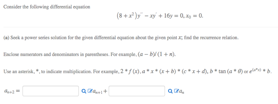 Solved Consider the following differential equation (8 | Chegg.com