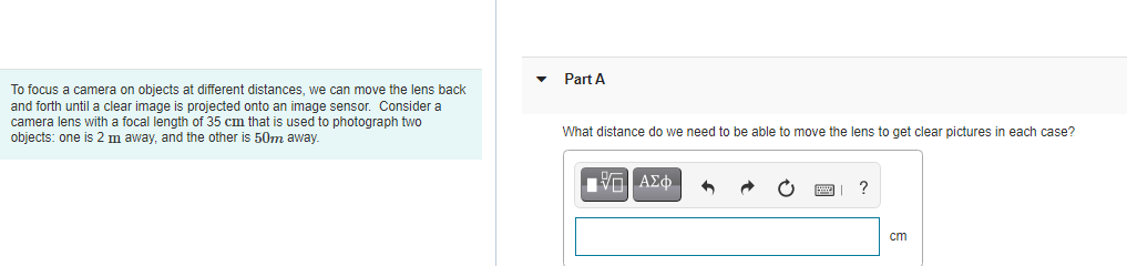 Solved Problem 3 Part A An object is placed 40 cm to the | Chegg.com