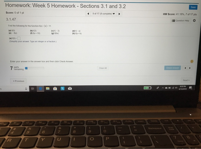 Solved Homework: Week 5 Homework Sections 3.1 and 3.2 Save | Chegg.com