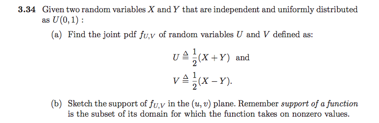 Solved 3.34 Given two random variables X and Y that are | Chegg.com