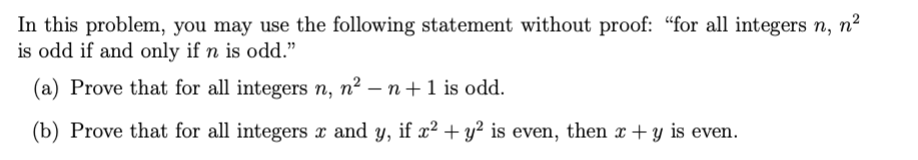 Solved In this problem, you may use the following statement | Chegg.com