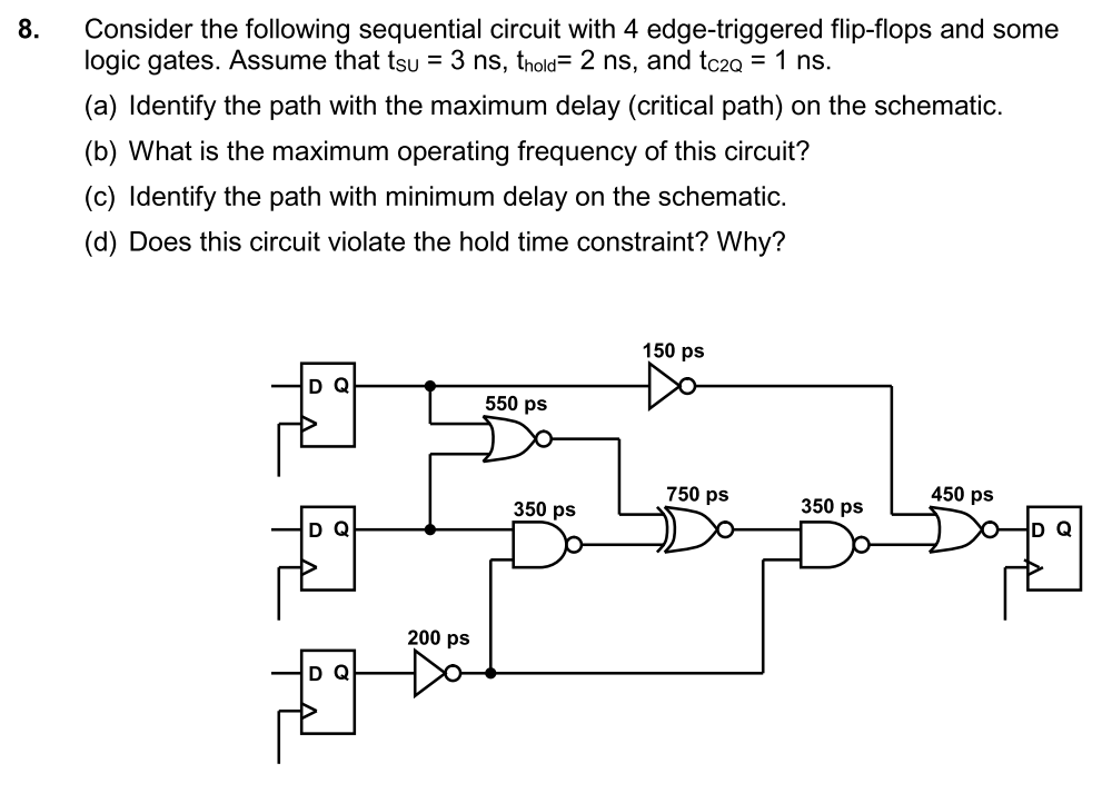 Solved 8 Consider the following sequential circuit with 4 | Chegg.com