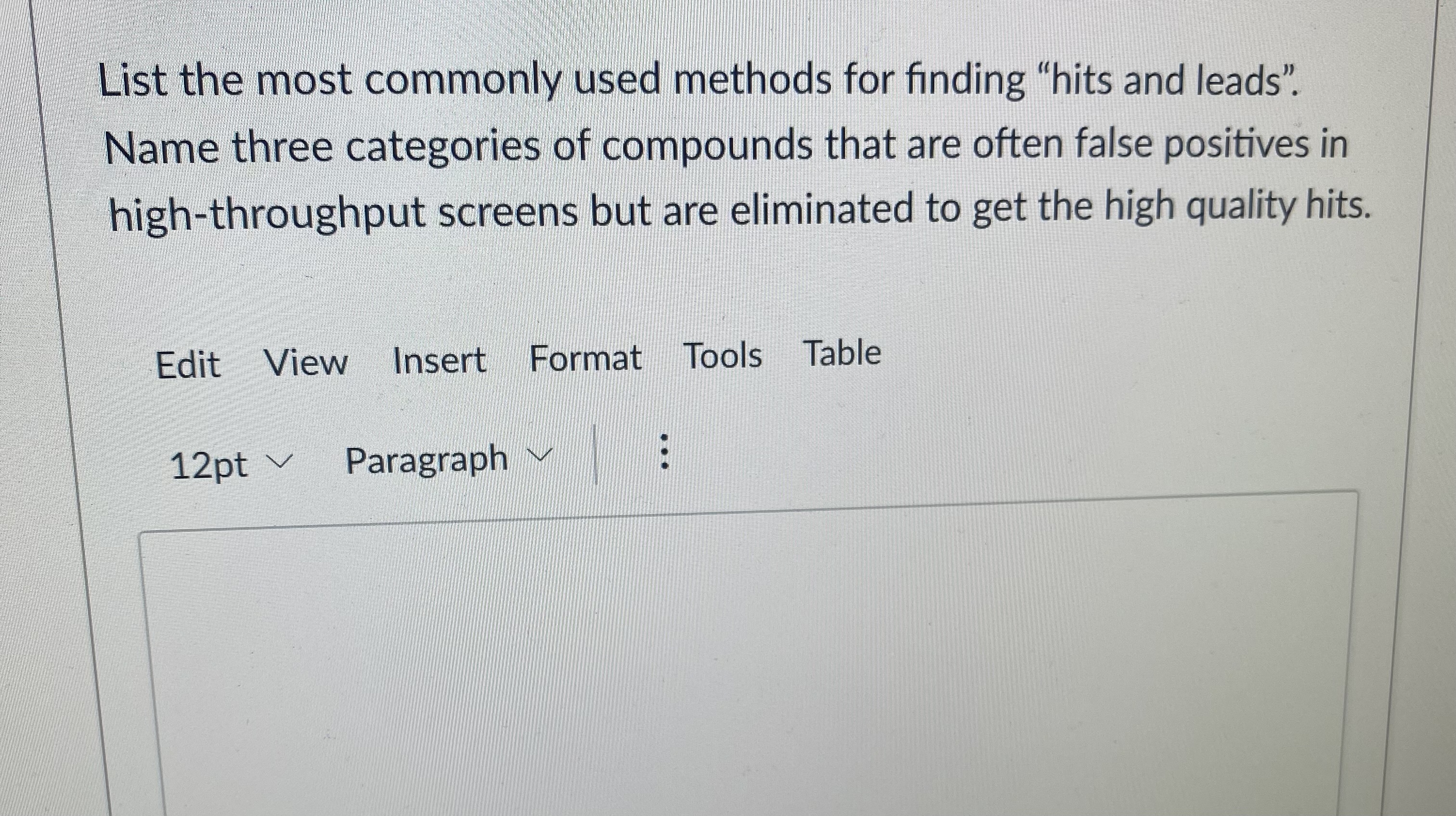 Solved List The Most Commonly Used Methods For Finding "hits | Chegg.com