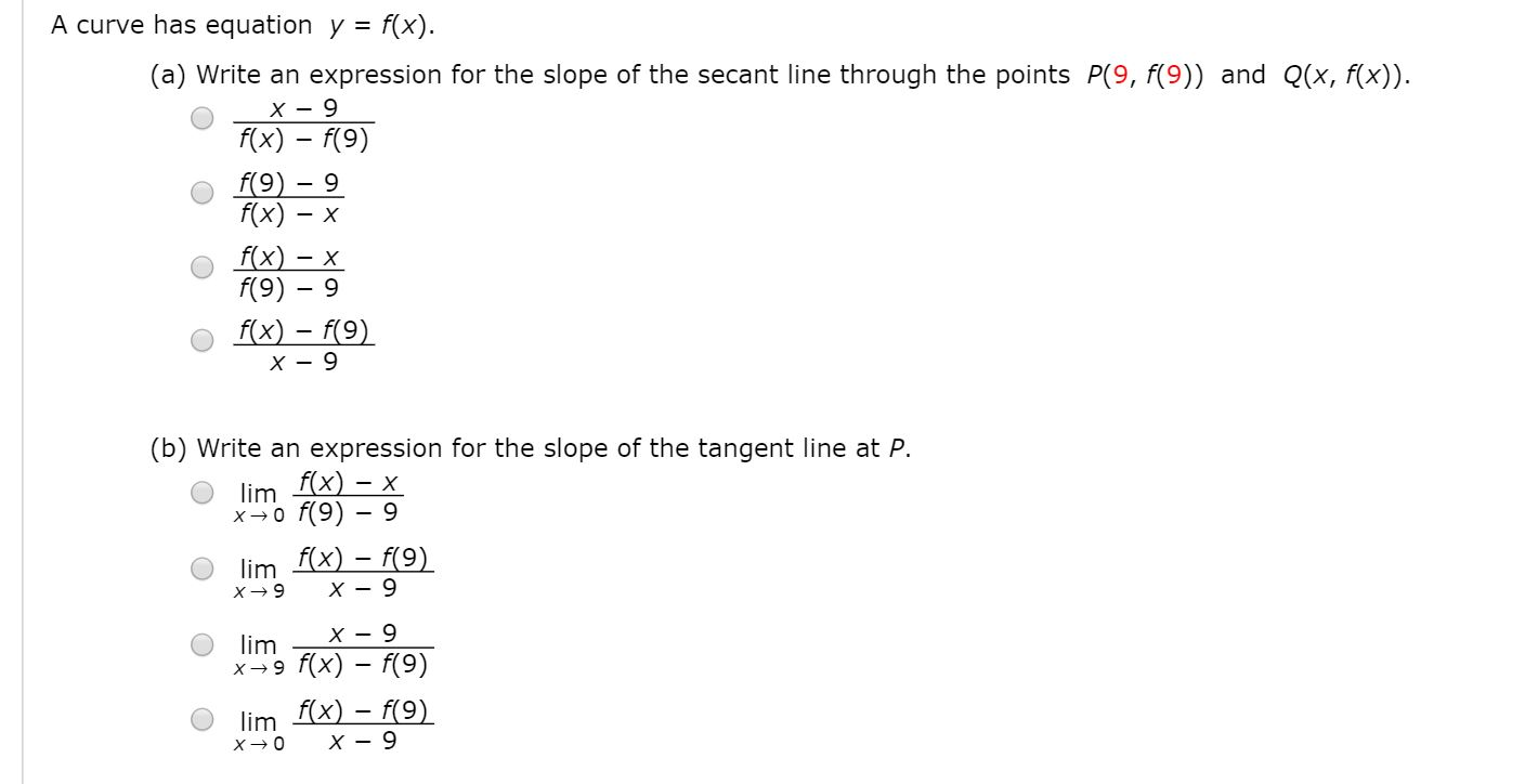 Solved A Curve Has Equation Y F X A Write An Expres Chegg Com