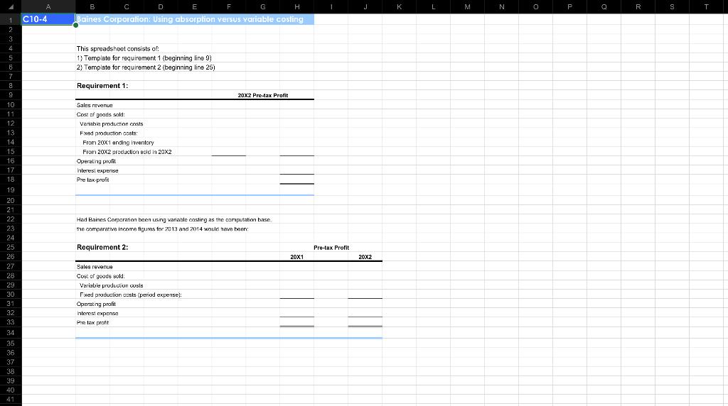 Solved using absorption versus variable costing lo 10 12 chegg