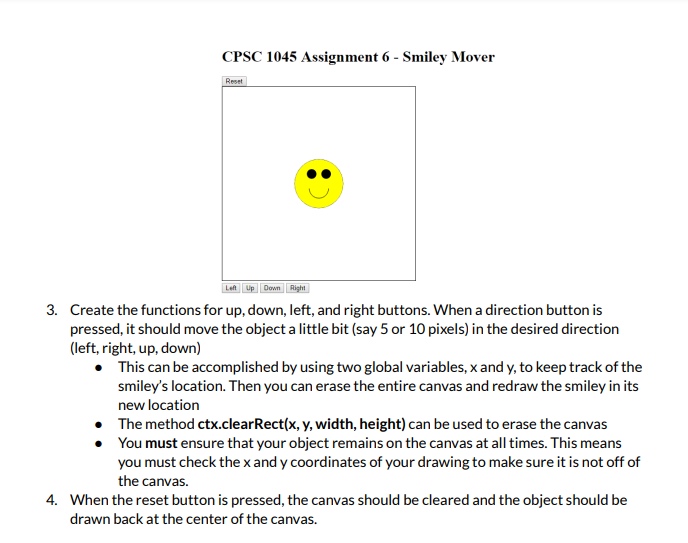 Solved Also add WASD so Left, Right, Up and Down will work | Chegg.com