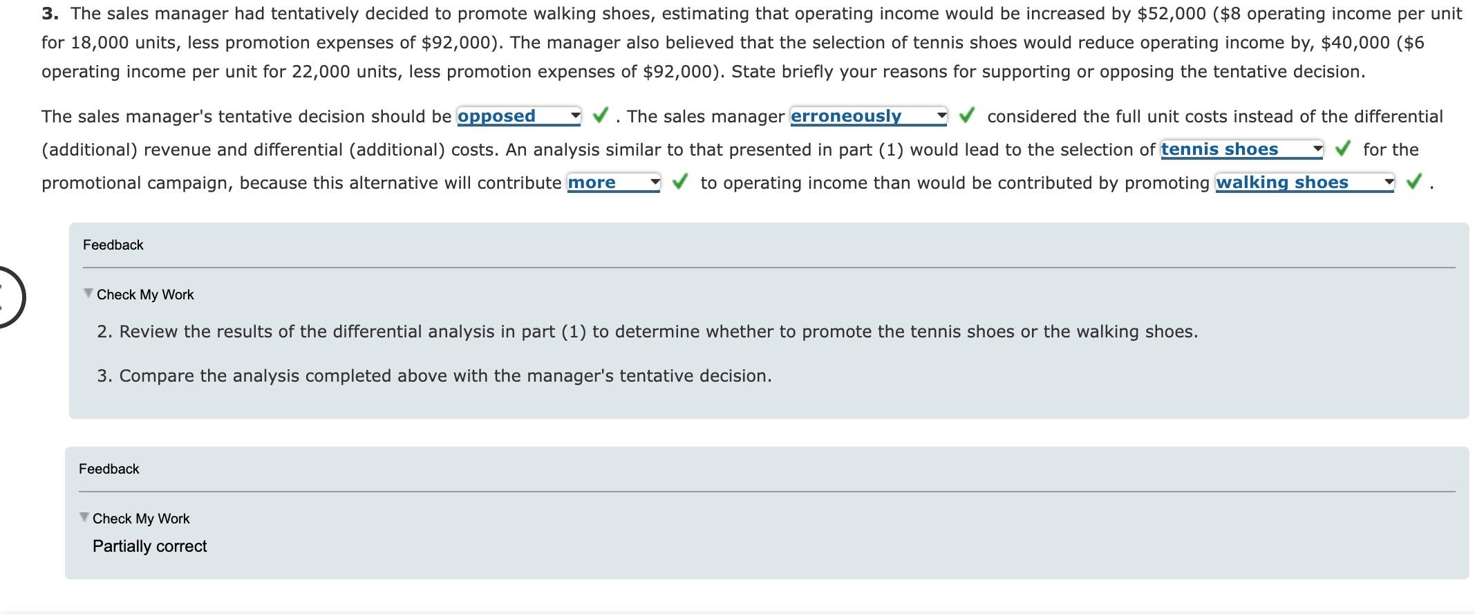 Solved Differential Analysis for Sales Promotion Proposal