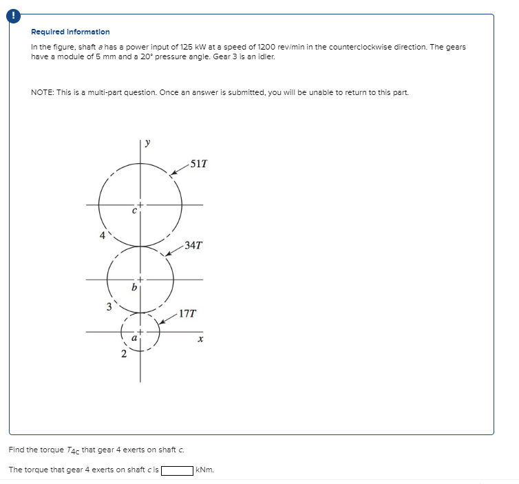Solved Required Information In the figure, shaft a has a | Chegg.com