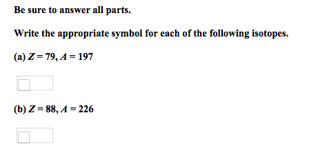 Solved Be sure to answer all parts. Write the appropriate | Chegg.com
