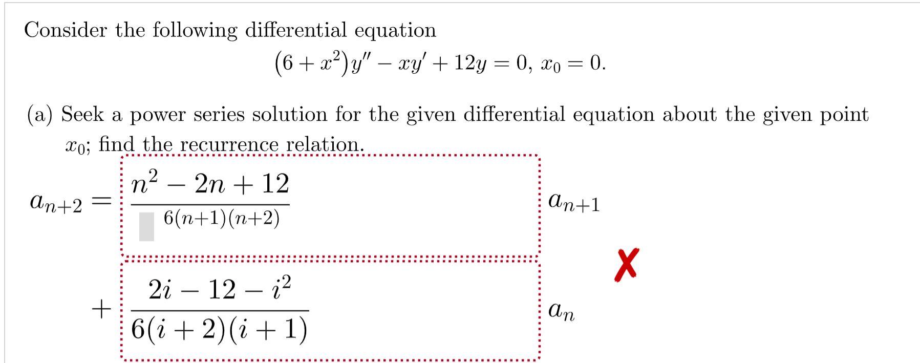 Solved Consider The Following Differential Equation (6+2°) ” | Chegg.com