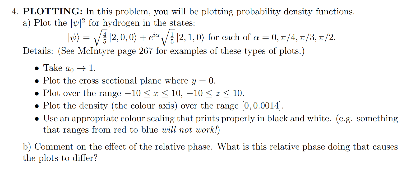 Solved 4. PLOTTING: In this problem, you will be plotting | Chegg.com