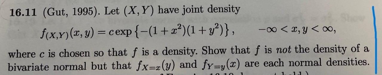 Solved = 16.11 (Gut, 1995). Let (X,Y) Have Joint Density | Chegg.com