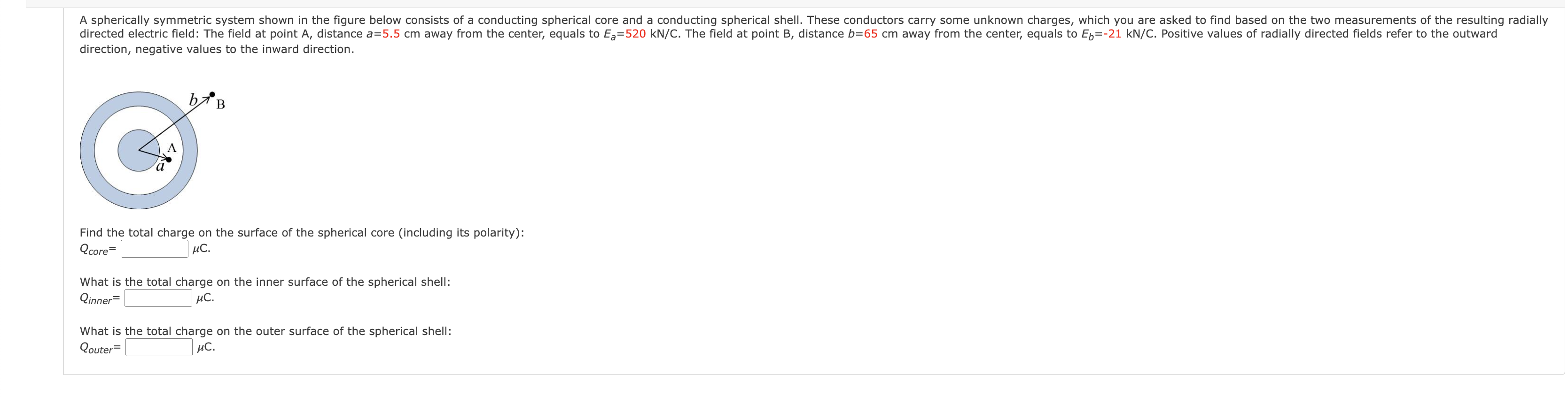 Solved A spherically symmetric system shown in the figure | Chegg.com