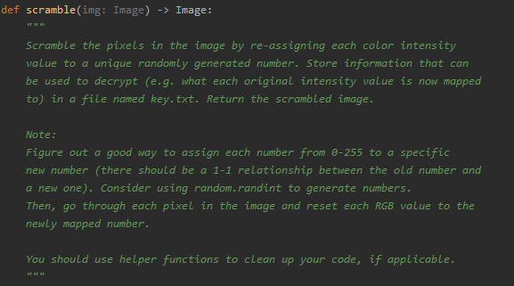 IN PYTHON What you can use from the Image module: - | Chegg.com