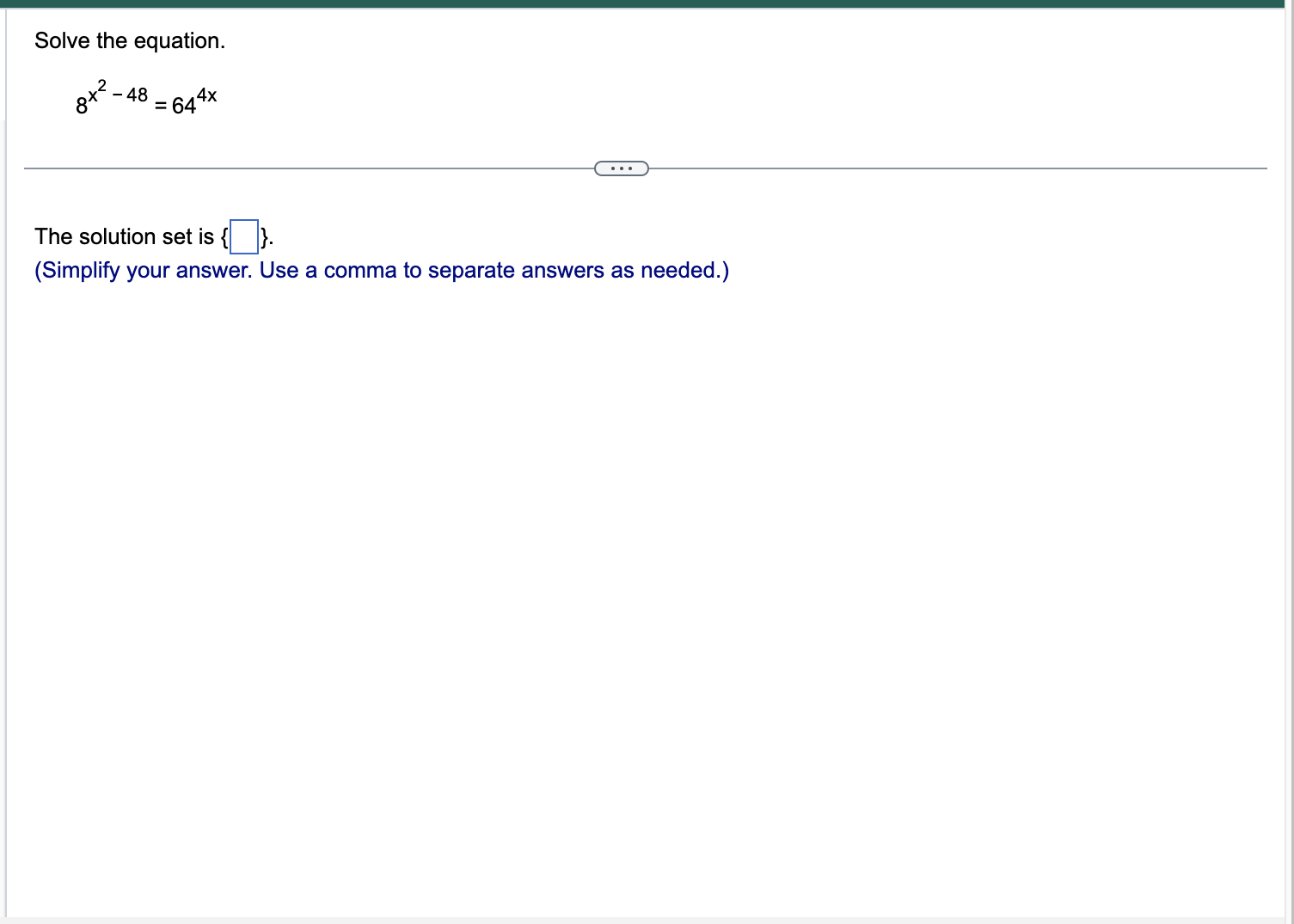 solved-solve-the-equation-8x2-48-644x-the-solution-set-is-chegg