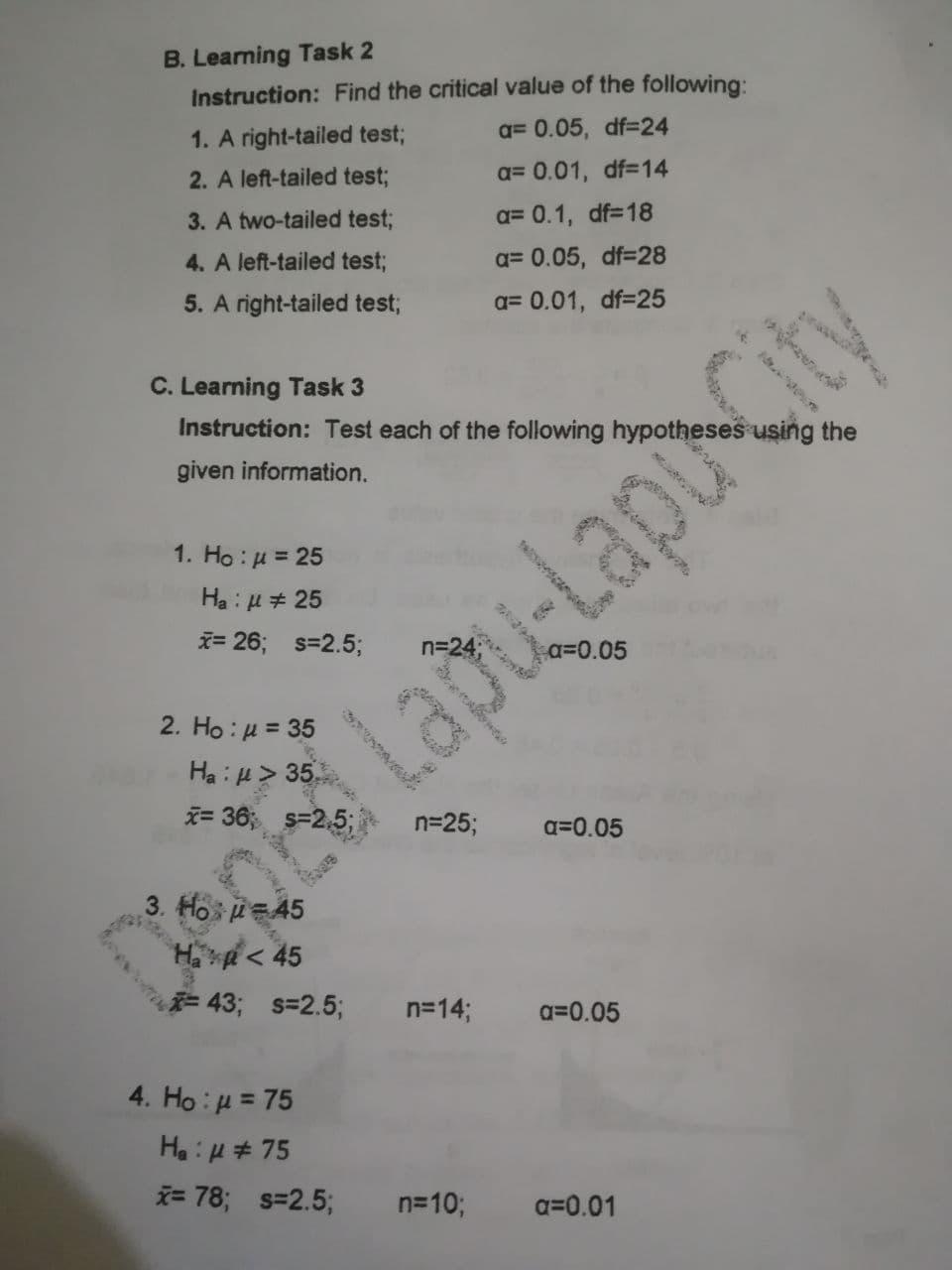 Solved B. Learning Task 2 Instruction: Find The Critical | Chegg.com