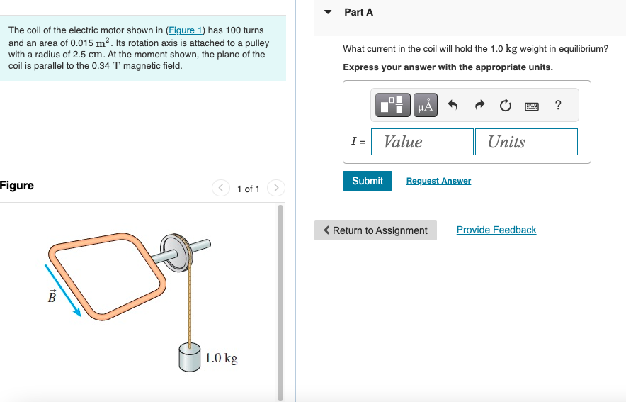 Solved The Coil Of The Electric Motor Shown In Has 100 Turns | Chegg.com