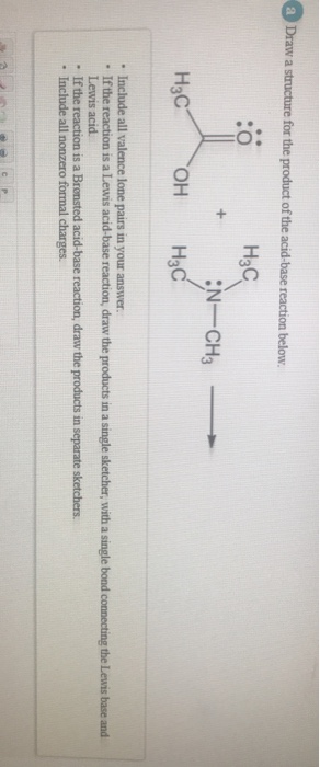 Solved A Draw A Structure For The Product Of The Acid Base 6678