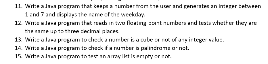 Solved 11. Write a Java program that keeps a number from the | Chegg.com