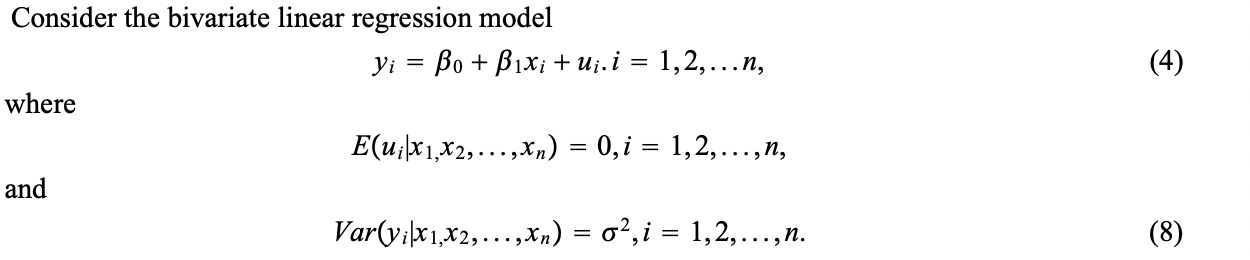 4 Consider The Bivariate Linear Regression Model Yi