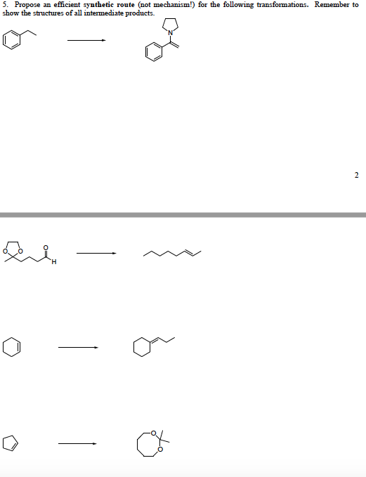 Solved 5. Propose An Efficient Synthetic Route (not | Chegg.com