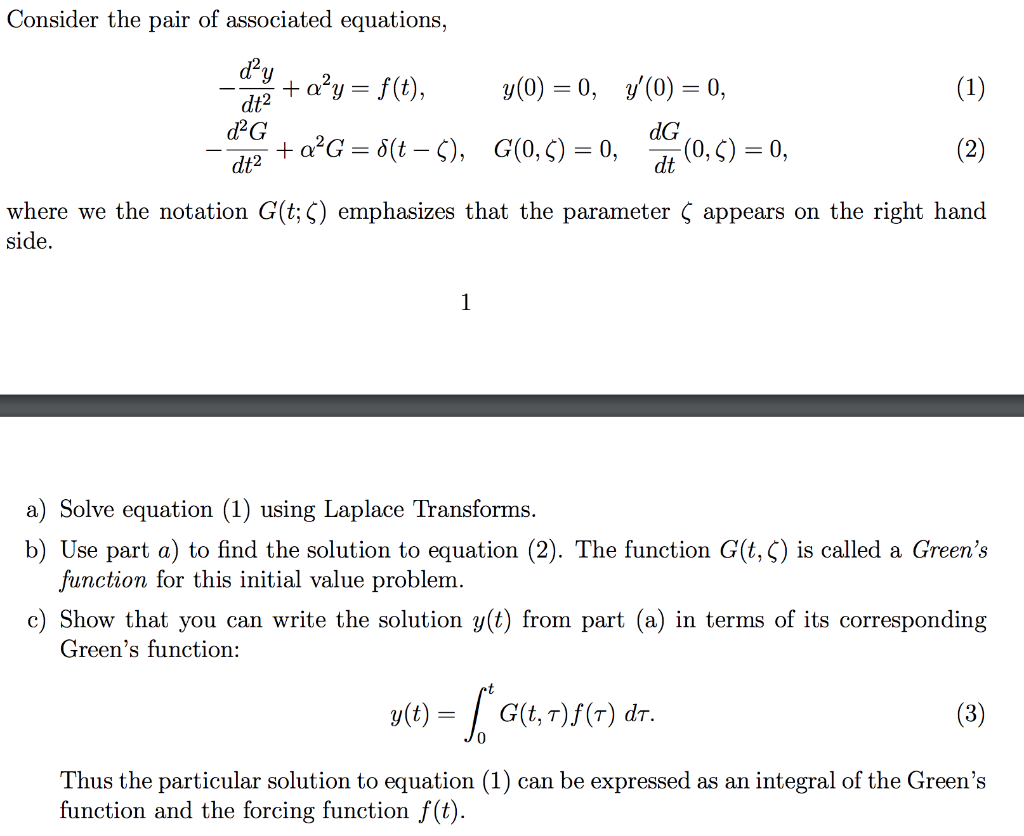 Consider The Pair Of Associated Equations D Y A2y Chegg Com