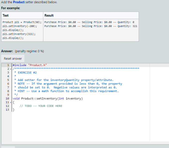 Solved Product Class The following class named Product can | Chegg.com
