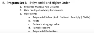 Solved B. Program Set B-Polynomial And Higher Order A. | Chegg.com