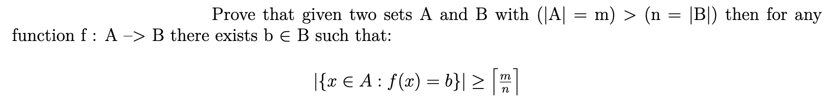 Solved Prove that given two sets A and B with | Chegg.com
