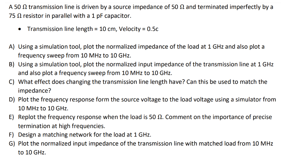 Solved A 50Ω transmission line is driven by a source | Chegg.com