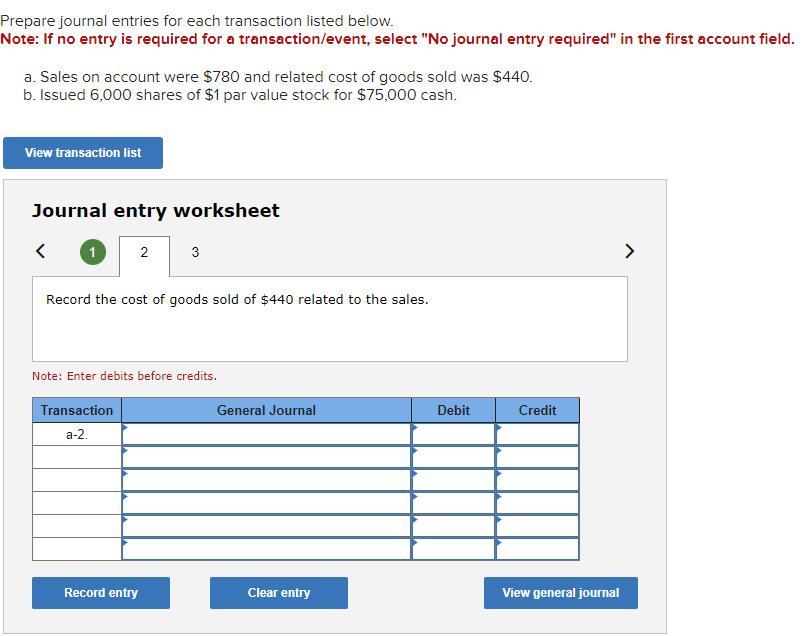 Solved Prepare journal entries for each transaction listed | Chegg.com