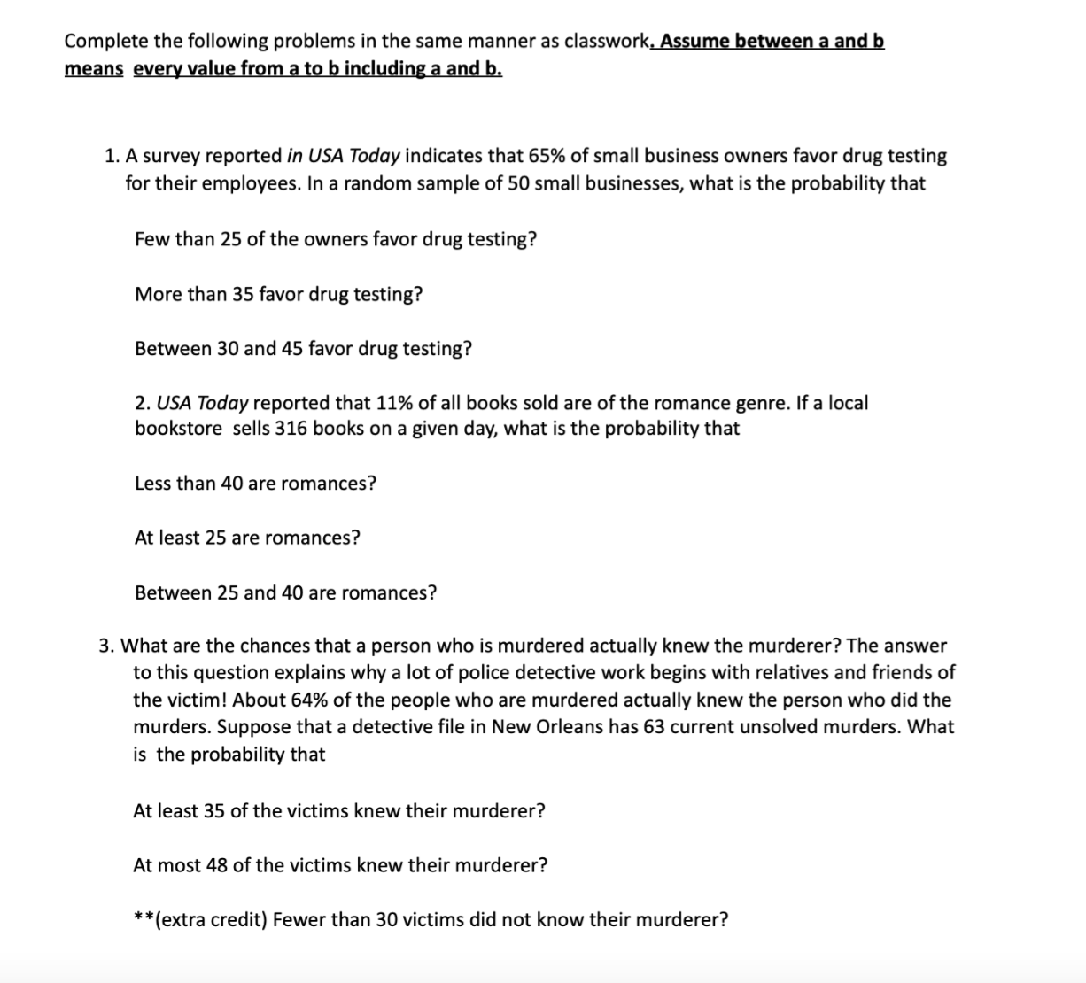 Solved Complete the following problems in the same manner as | Chegg.com