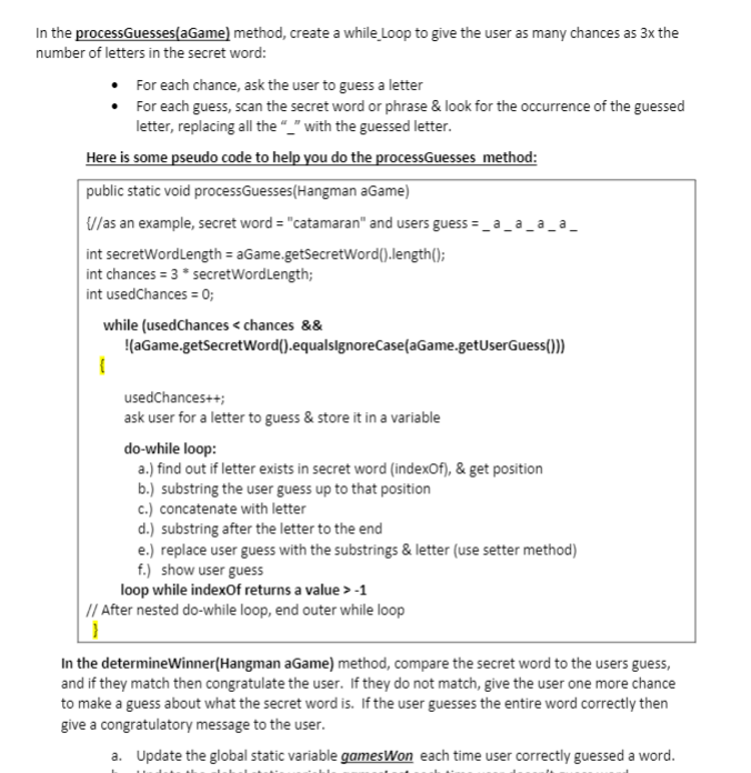 Solved Hangman Challenge In an effort to get you to practice | Chegg.com
