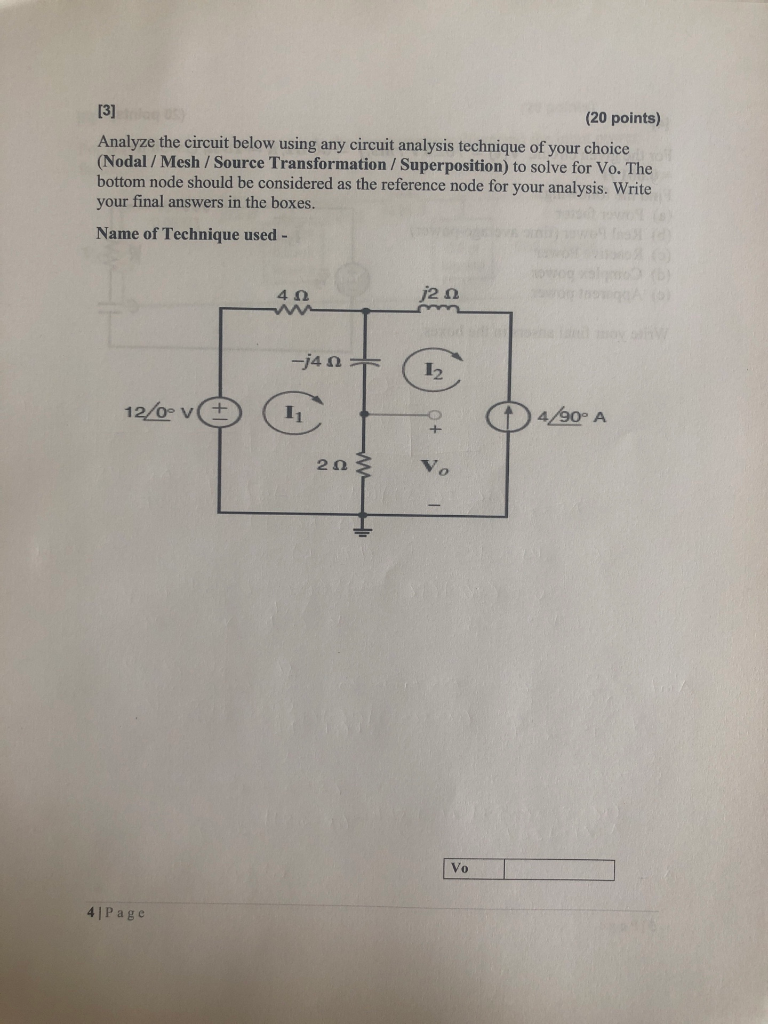 Solved Analyze The Circuit Below Using Any Circuit Analysis | Chegg.com