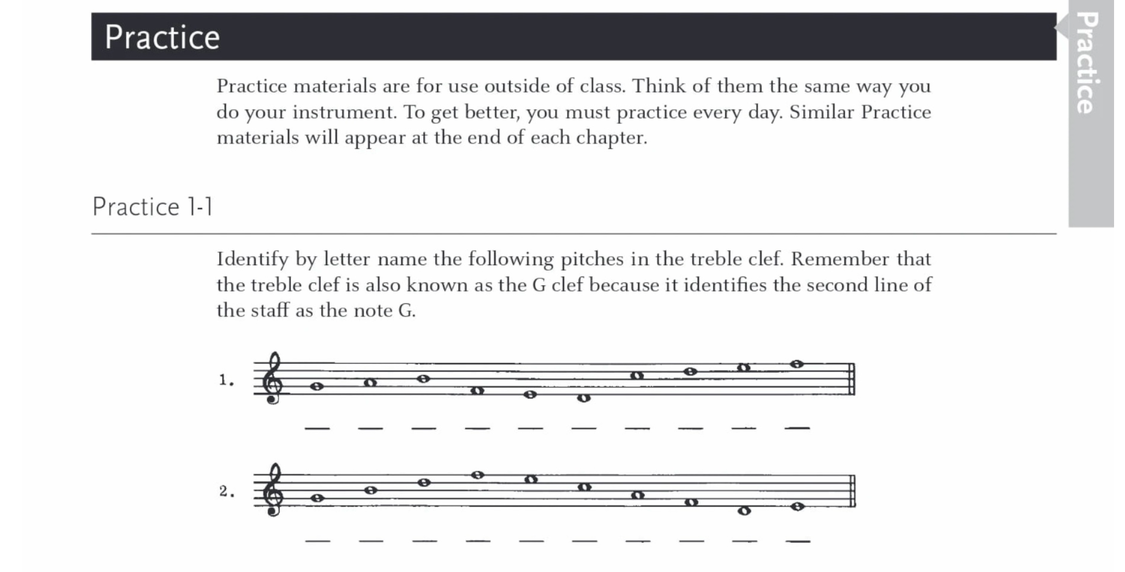 Practice materials are for use outside of class. | Chegg.com