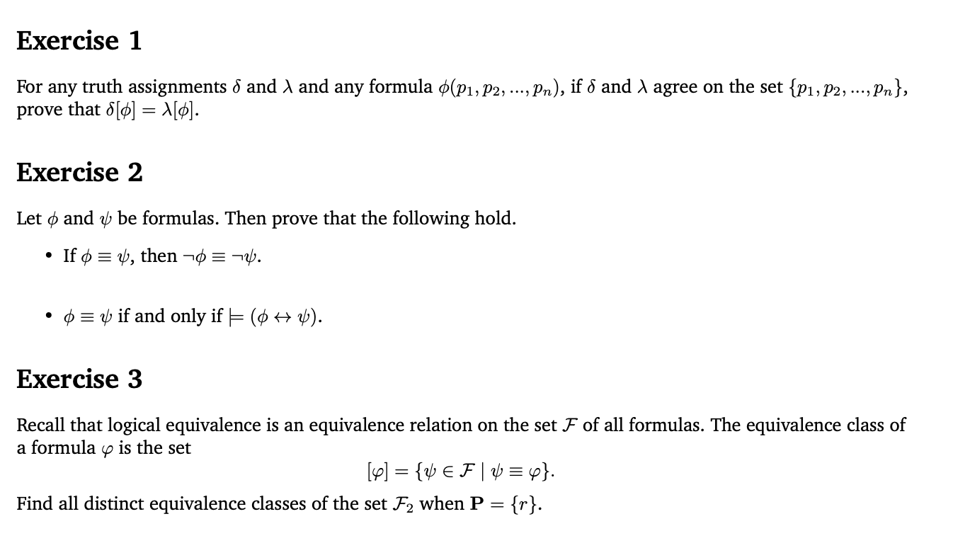 Solved For any truth assignments δ and λ and any formula | Chegg.com