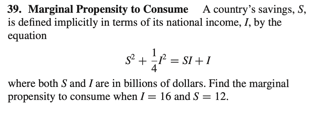Solved 39. Marginal Propensity to Consume A country's | Chegg.com