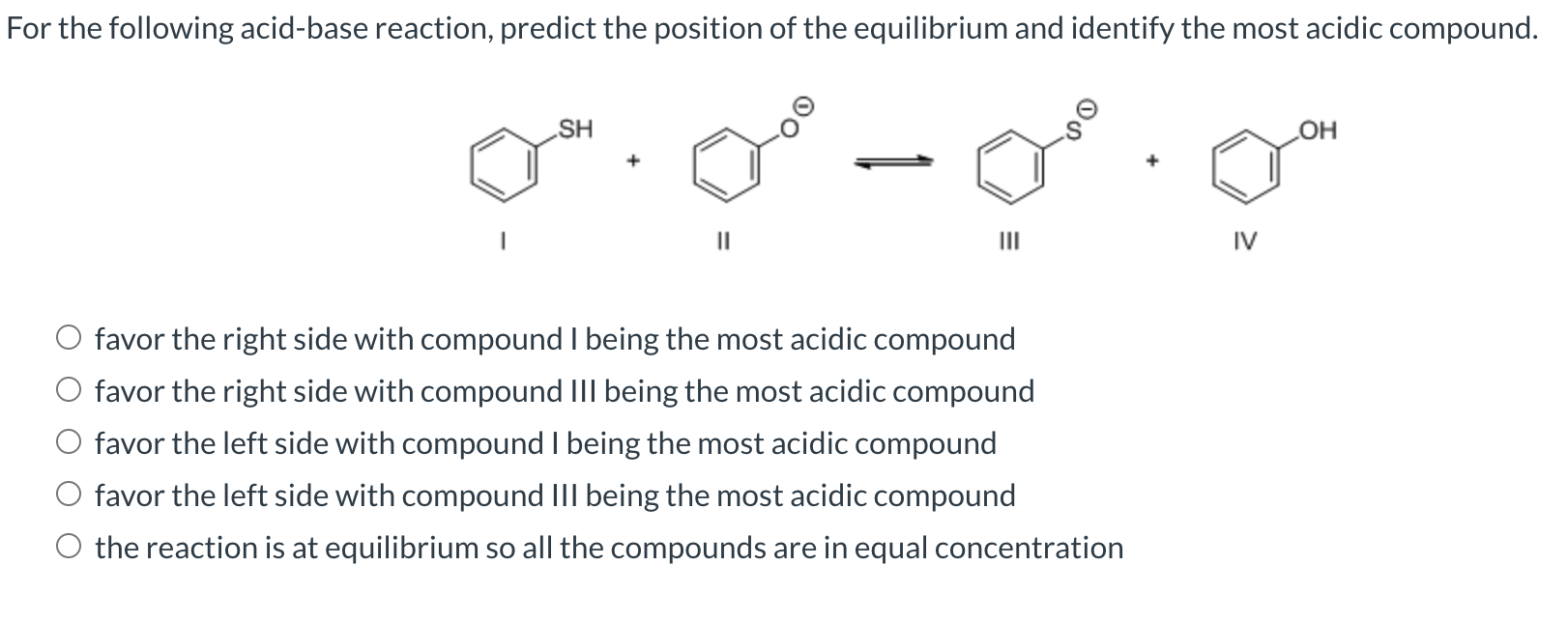 Solved For the following acid-base reaction, predict the | Chegg.com