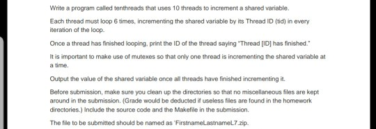 Solved Write a program called tenthreads that uses 10 | Chegg.com