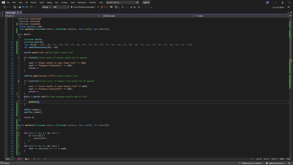 Solved need help, want to pass a file to a function and then | Chegg.com