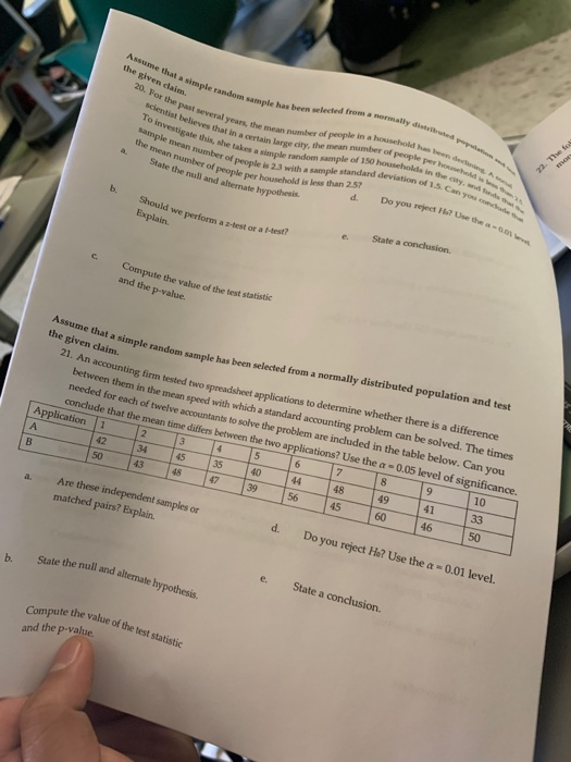 Solved Assume that a simple random samp the given claim. | Chegg.com