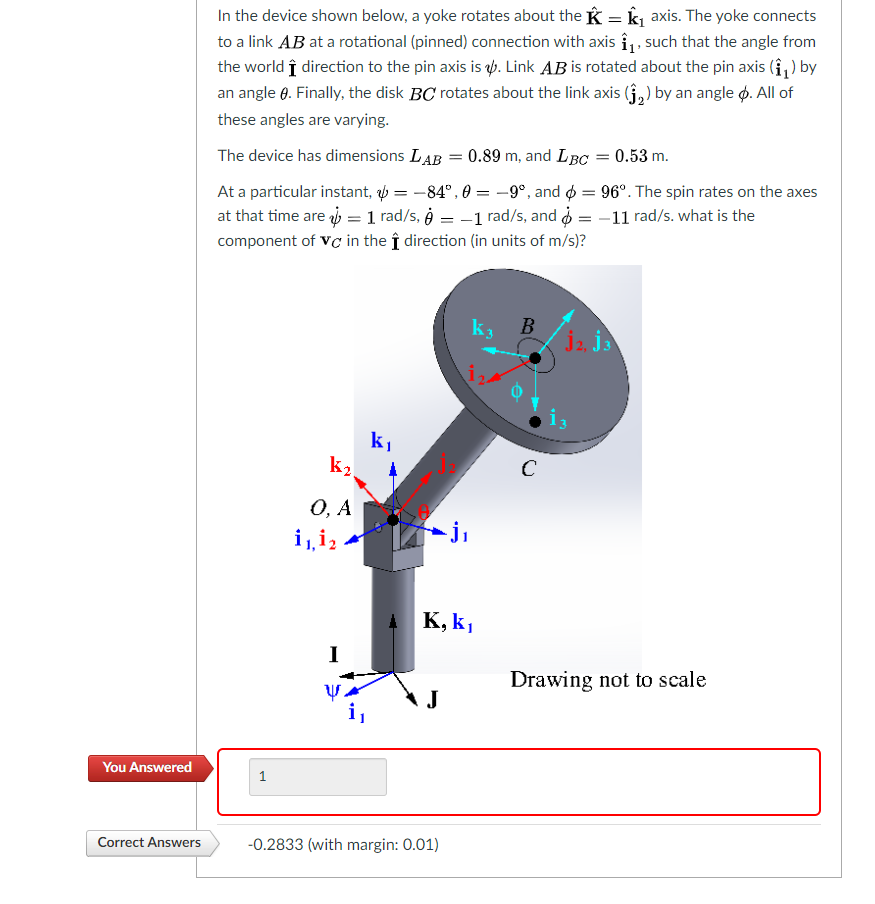 In The Device Shown Below A Yoke Rotates About Th Chegg Com