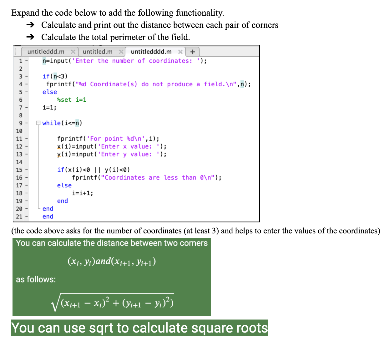 Solved Expand the code below to add the following | Chegg.com