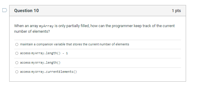 Solved D Question 6 1 pts Which code snippet finds the | Chegg.com