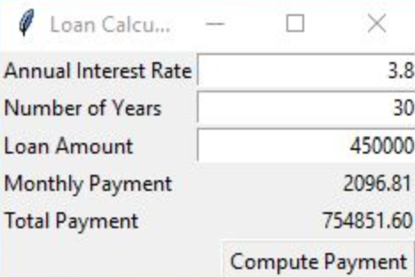 Create a Python Loan Calculator according to the | Chegg.com