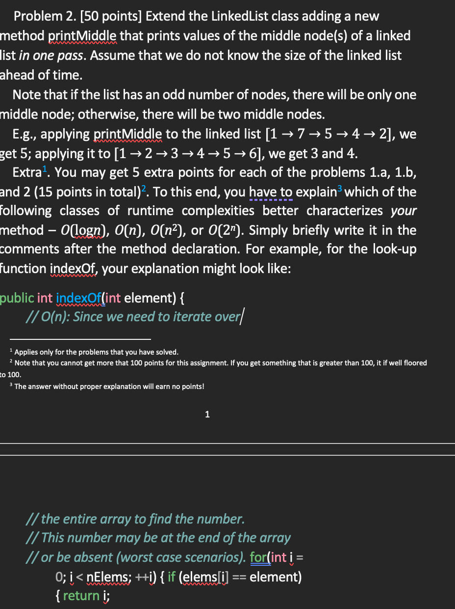 Solved Problem 2 50 Points Extend The Linkedlist Class 1510