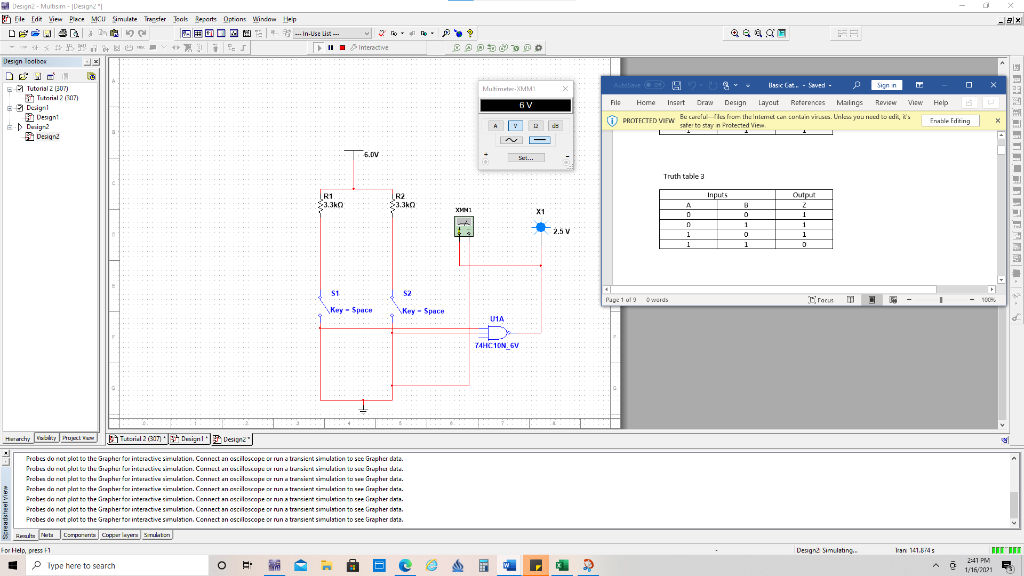 Solved Above is screen shot of my MultiSim and what i am | Chegg.com